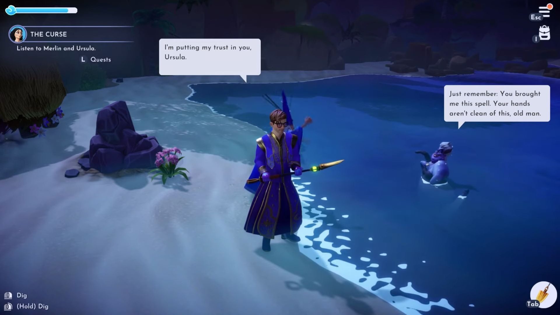Merlin과 Ursula의 대화(Gameloft를 통한 이미지)