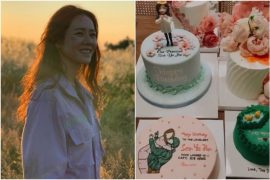 한국 배우 선 이진, 크래시 랜딩 온 유 (Crash Landing On You)의 한 장면을 보여주는 생일 케이크, 엔터테인먼트 뉴스 및 주요 기사