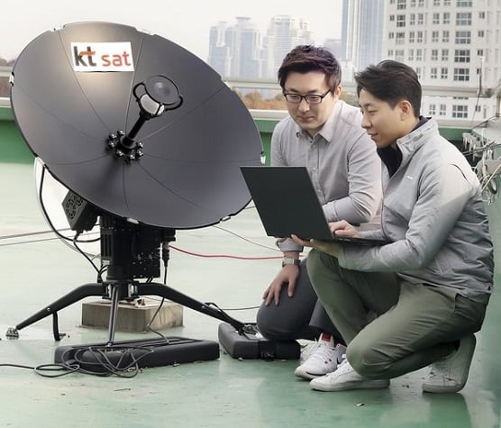 한국 기업 Telco, 시연에서 5G 위성 백홀 테스트