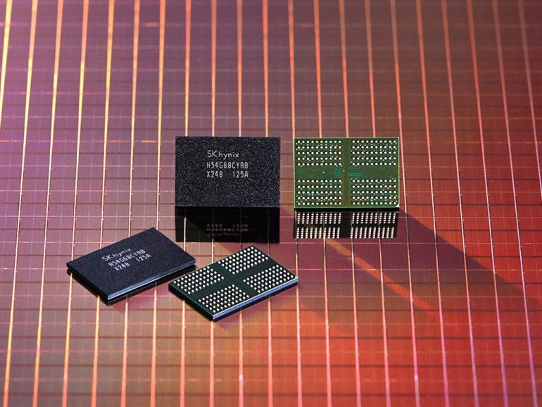 This photo provided by SK hynix Inc. on Monday, shows the company