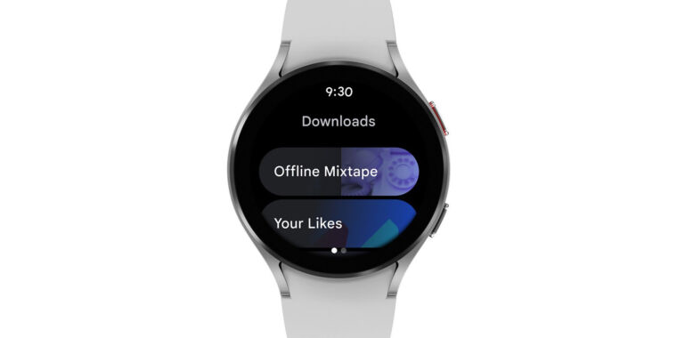 YouTube Music은 Wear OS에 제공되지만 Galaxy Watch 4에만 적용됩니다.