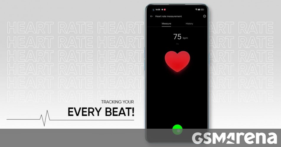 Realme 9 Pro + 심박수 모니터에서 AMOLED 화면 확인