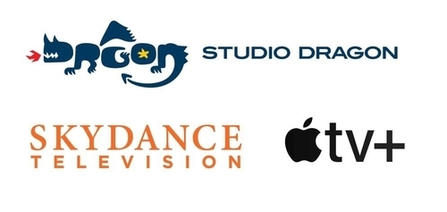 Logos of Studio Dragon, Skydance Television and Apple TV+ (Studio Dragon, Skydance Television, Apple TV+)