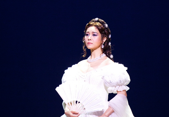 Ock Joo-hyun as the lead in the Korean production of the Viennese musical "Elisabeth" [EMK MUSICAL COMPANY]