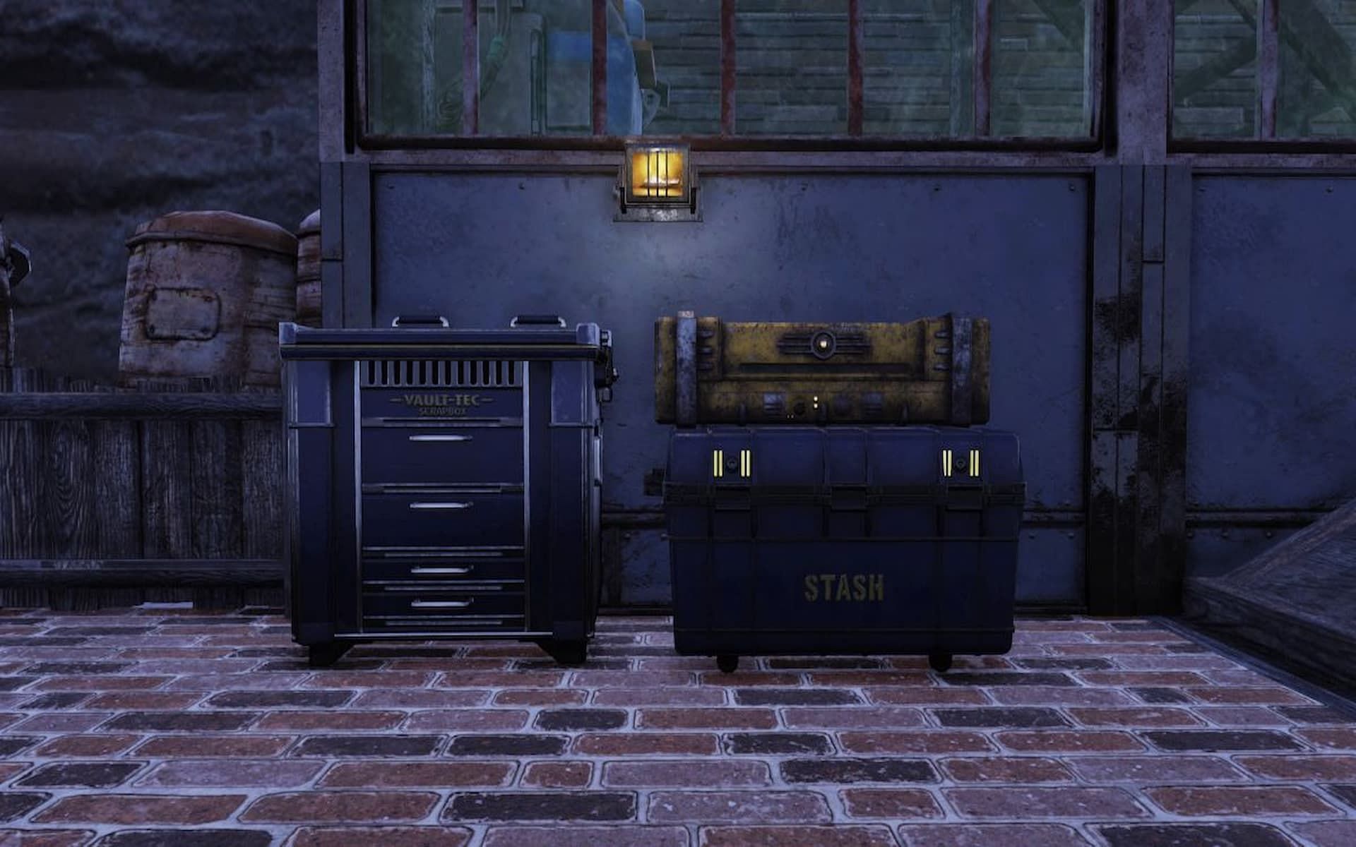Stashing items for later use is important so they aren't lost in Fallout 76 (Image via Bethesda)