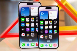 애플 아이폰 14 프로 맥스(왼쪽), 아이폰 14 프로(오른쪽)