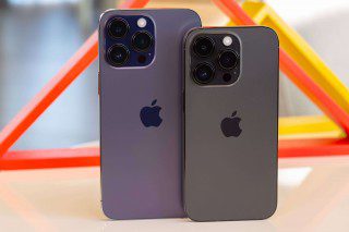 애플 아이폰 14 프로 맥스(왼쪽), 아이폰 14 프로(오른쪽)