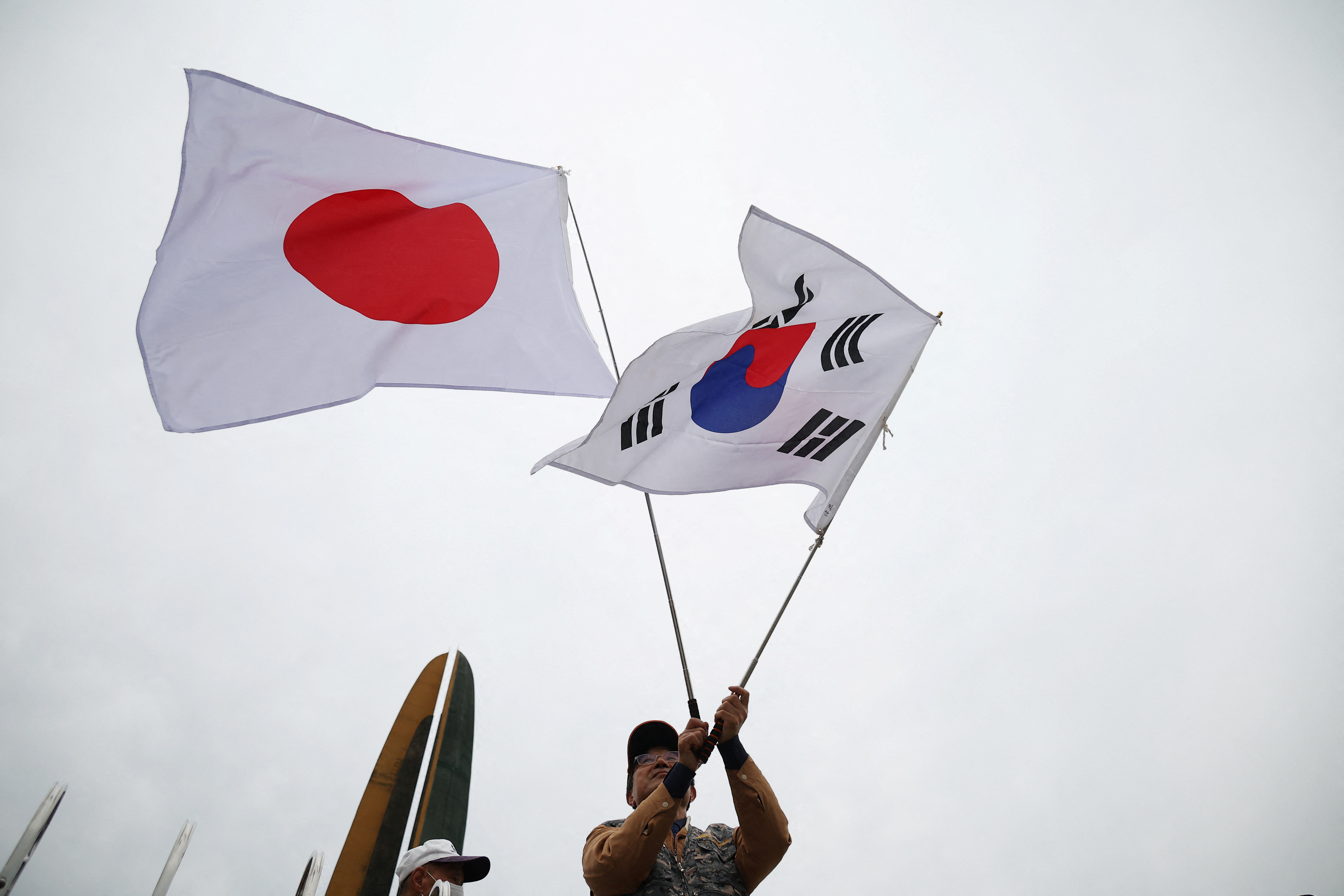 기시다 일본 총리 방한 당시 반일 시위 조직