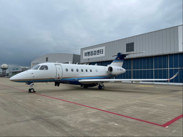 Credit Aerodata - Embraer’s Praetor 600 Aircraft delivered to South Korea’s Flight Inspection Services Center