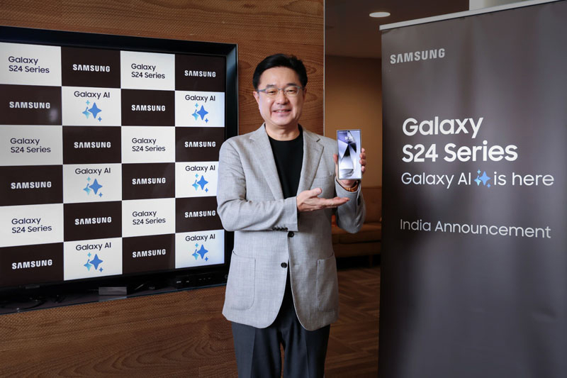한국의 거대 기술 기업 삼성, 인공 지능으로 구동되는 Galaxy S24 휴대폰 출시 |  인도 꽃